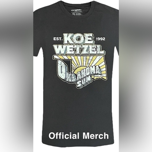 NWT KOE WETZEL Official & Authentic Concert Tour Merch Oklahoma Sun T-Shirt - Picture 1 of 6